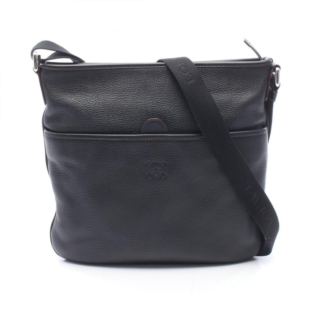 Loewe Anagram Shoulder Bag Leather Black